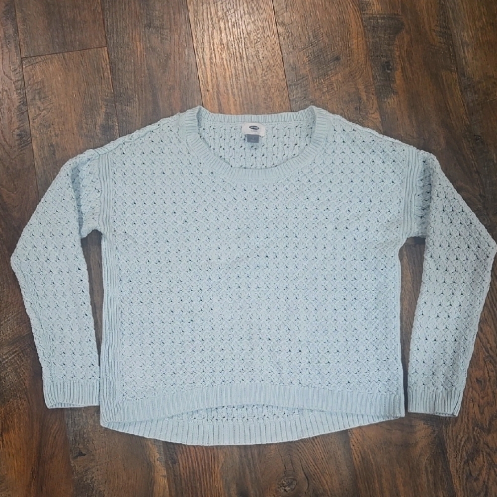 Old Navy Women's Knit Baby Blue Sweater